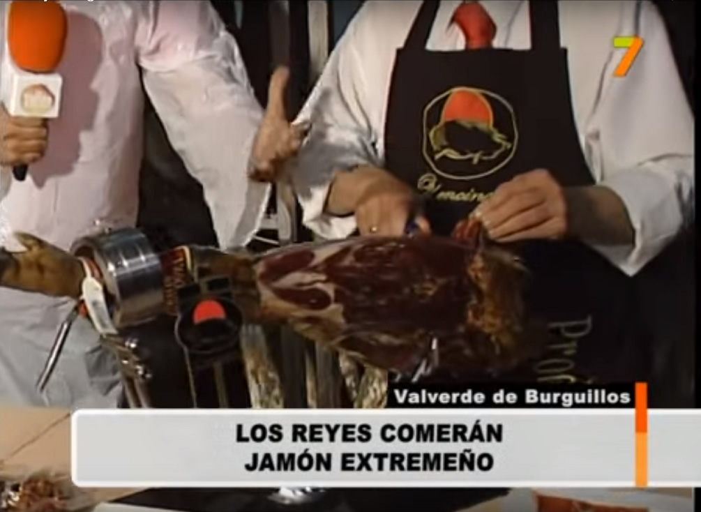 Jamón de Extremadura para los Reyes de España